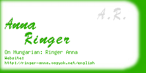 anna ringer business card